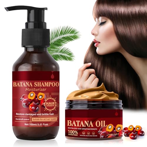 Batana Shampoo and Conditioner, Batana Öl Haarwachstum Shampoo und Haarspülung gegen Haarausfall und Splissenden, Nährendes Kopfhaut, Feuchtigkeit Shampoo Haarcreme für Damen Herren Batana Shampoo and Conditioner, Batana Öl Haarwachstum Shampoo und Haarspülung gegen Haarausfall und Splissenden, Nährendes Kopfhaut, Feuchtigkeit Shampoo Haarcreme für Damen Herren von Allbestaye