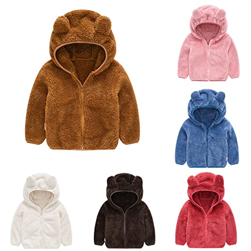 Fleecejacke Plüschjacke Baby Jungen Mädchen Mode Kapuzenjacke Winterjacke Warm Teddy Fleece Niedlichen Bärenohren Hoodie Reißverschluss Gepolsterte Steppjacke Parka Jacke Winterjacke übergangsjacke von Allence