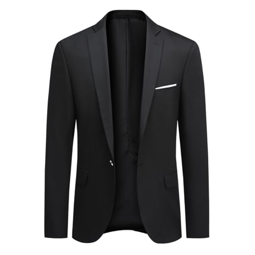Allthemen Herren Sakko Slim Fit Stretch Anzugjacke Made in Türkiye Schwarz 48 Allthemen Herren Sakko Slim Fit Stretch Anzugjacke Made in Türkiye Schwarz 48 von Allthemen