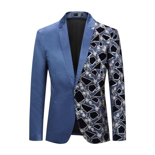 Allthemen Herren Sakko Glitzer Smoking mit Pailletten Blazer Slim Fit Hochzeit Party #42 Blau XL Allthemen Herren Sakko Glitzer Smoking mit Pailletten Blazer Slim Fit Hochzeit Party #42 Blau XL von Allthemen