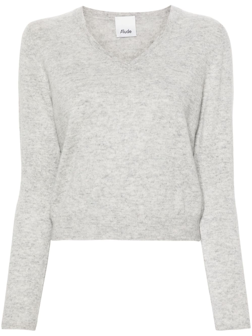 Allude Melierter Kaschmirpullover - Grau von Allude