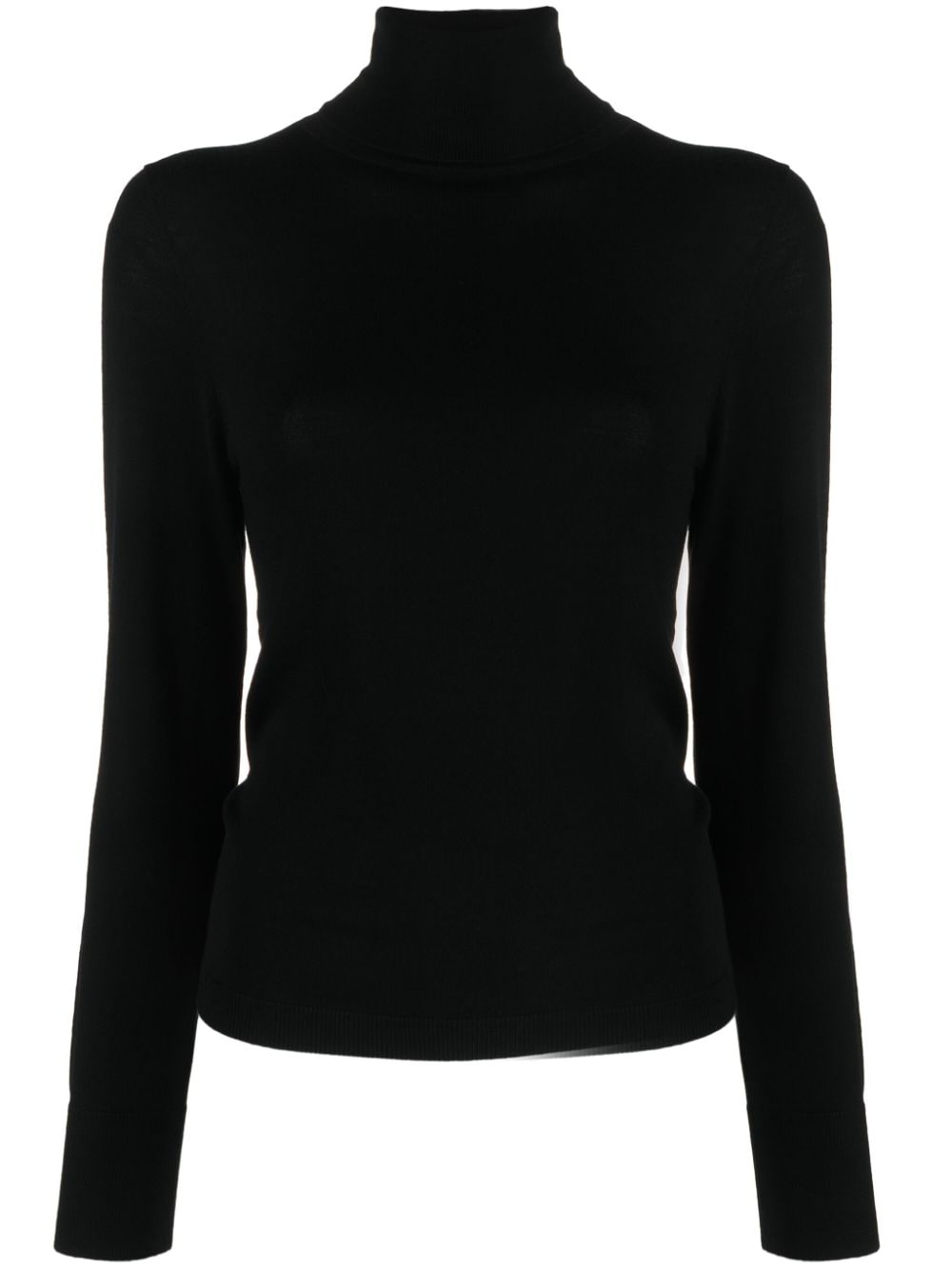 Allude Klassischer Rollkragenpullover - Schwarz von Allude