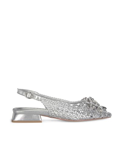 Alma en Pena Flache Schuhe Rafia PEDRERIA. V240367 Luna Silver, silber, 37 EU von Alma en Pena