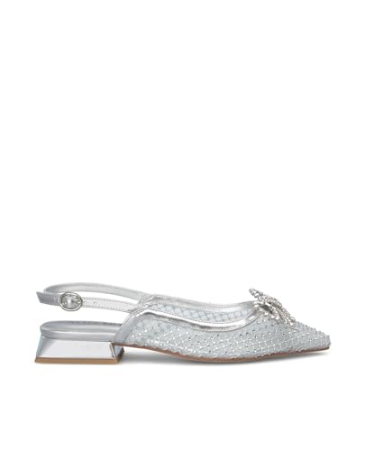 Alma en Pena Flache Schuhe mit Schleife. V240373 Luna Silver, silber, 40 EU von Alma en Pena