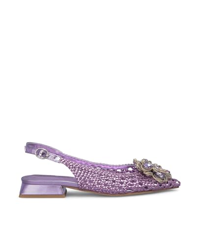 Alma en Pena Flacher Schuh Rafia PEDRERIA. V240367 Luna Lilac, Lila, 36 EU von Alma en Pena