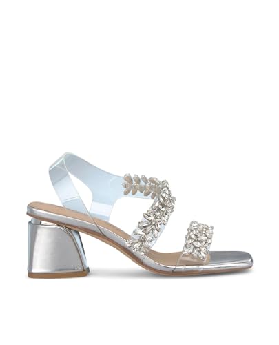 Alma en Pena Sandalen mit Absatz, transparent, V240720 Diva Silber, silber, 37 EU von Alma en Pena