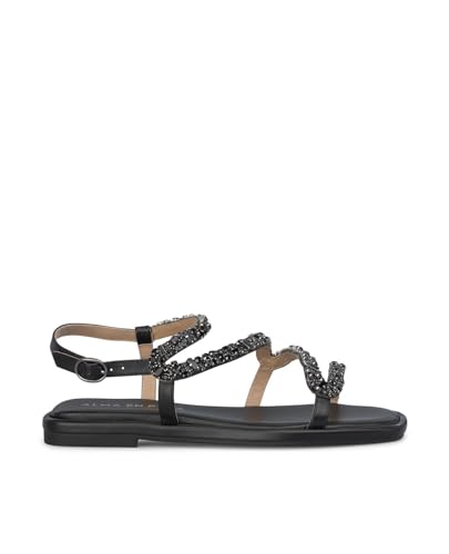 Alma en Pena V240824 Sandalen, Schwarz (Nappa), Schwarz , 38 EU von Alma en Pena