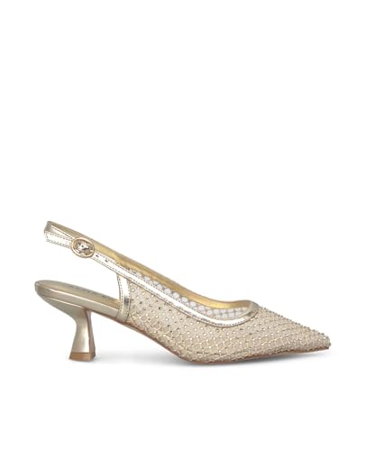 V240293 Luna Gold Netzschuh mit Schnullerabsatz, gold, 37 EU von Alma en Pena