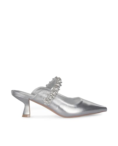 V240303 Diva Silver Schuhe mit spitzer Zehenpartie, silber, 38 EU von Alma en Pena