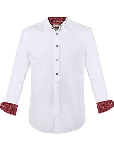Almbock Exklusive Trachtenhemden | Hemd in weiß mit Made in Germany | Hemd Langarm zur Hochzeit oder Oktoberfest in Größe XL von Almbock