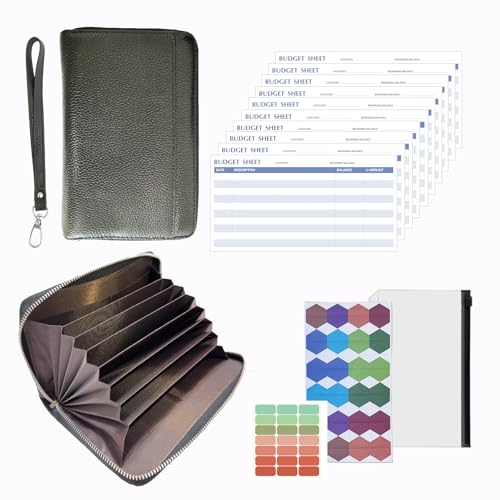 Budget Geldbörse,Budget-Planer,Cash Stuffing Savings Challenge,RFID-Schutz, Cash Umschlag Geldbörse, All in One Budget-System mit 12 Budget-Blätter,Kategorie Label und Handgelenk 19cm*13cm (Schwarz) Budget Geldbörse,Budget-Planer,Cash Stuffing Savings Challenge,RFID-Schutz, Cash Umschlag Geldbörse, All in One Budget-System mit 12 Budget-Blätter,Kategorie Label und Handgelenk 19cm*13cm (Schwarz) von Almintuals