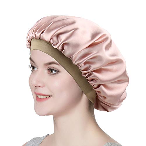 Alnorm Blumige Nachtmütze Doppellagige Satin Head Wraps für stilvolle Mädchen von Alnorm