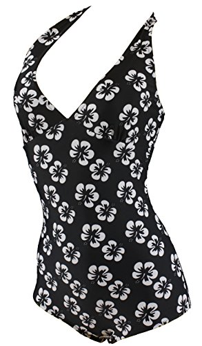 Aloha-Beachwear Damen Badeanzug A6026 Schwarz/Weiss Gr. 38 von Aloha-Beachwear