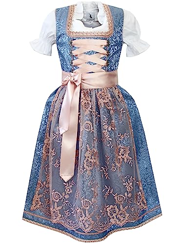 Alpenmärchen Kinderdirndl aus exklusiver Kollektion inkl. Schürze und Bluse - ALM-K947_104 von Alpenmärchen