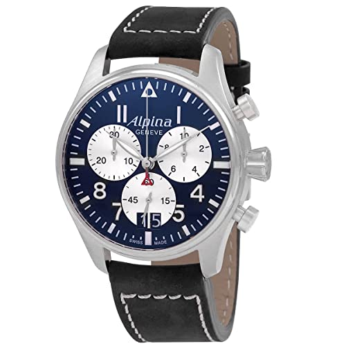 Alpina Herren Analog Quarz Uhr mit Leder Armband AL-372NS4S6 von Alpina