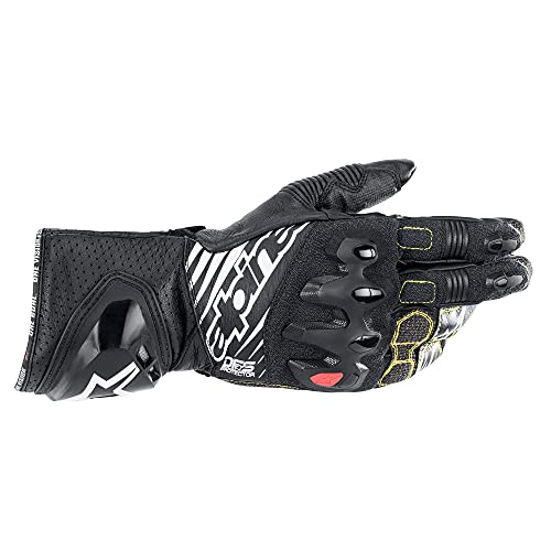 Alpinestars Motorradhandschuhe lang Motorrad Handschuh GP Tech V2 Handschuh lang schwarz L, Herren, Sportler, Ganzjährig, Leder von Alpinestars