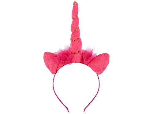 Einhorn Haarreif mit Horn Haarschmuck Karneval Fasching Einhorn-Haarreifen Kinder Erwachsene von ALSINO, Variante wählen:C62686 rosa von Alsino