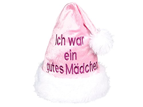 Alsino Weihnachtsmütze 'Ich war EIN gutes Mädchen' rosa wm-11 von Alsino