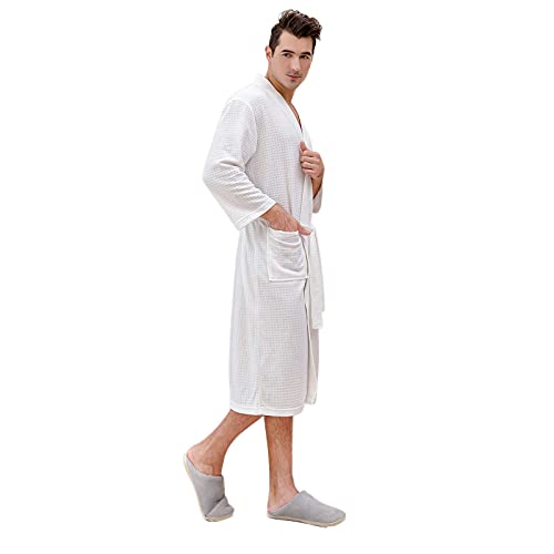 Alueeu Bademantel Damen Sauna Herren Flauschig Frottee Baumwolle Kurz Lang Mit Kapuze Saunamantel Hausmantel Frotteemantel Negligee Bathrobe Morgenrock Kimono Pyjama Morgenmantel Nachtwäsche von Alueeu