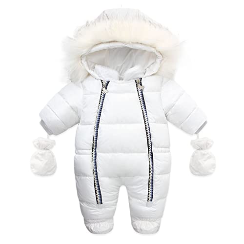 Baby Jumpsuit Mädchen Jungen Winter Herbst 0-6 Monate Outdoor Neugeborene Schneeanzug Strampler Spielanzug Jumpsuit Overall Babykleidung Parka Jacke Kapuzenjacke Daunenjacke Übergangsjacke Babyparka von Alueeu