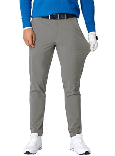 AlvaQ Grau Herren Drive Tapered Pants Hose Jogginghose Outdoor Casual Golfhose mit Taschen S von AlvaQ