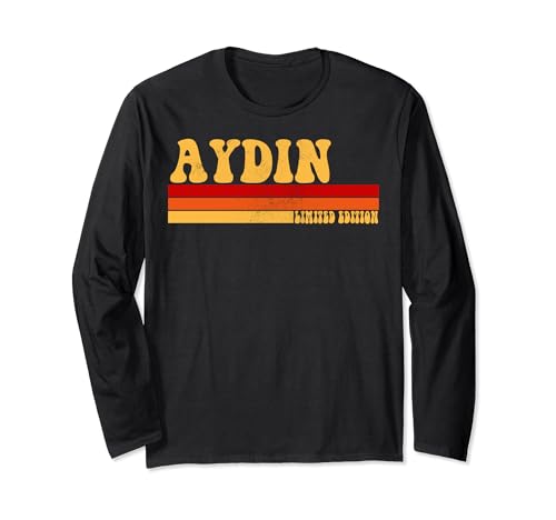 AYDIN Name Personalisierte Idee Herren Retro Vintage AYDIN Langarmshirt von AmaStyle Co.