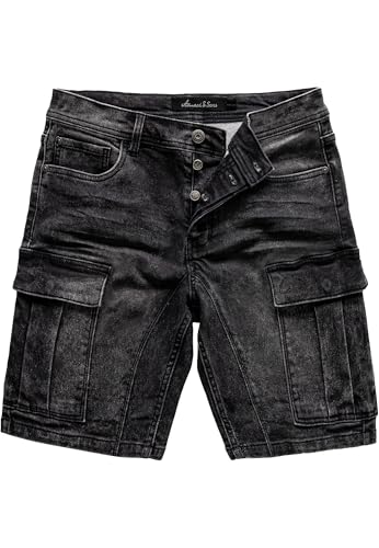 Amaci&Sons Herren Cargoshorts Männer Kurze Bermuda Jeans Hose Regular Fit 7036 Schwarz W31 Amaci&Sons Herren Cargoshorts Männer Kurze Bermuda Jeans Hose Regular Fit 7036 Schwarz W31 von Amaci&Sons