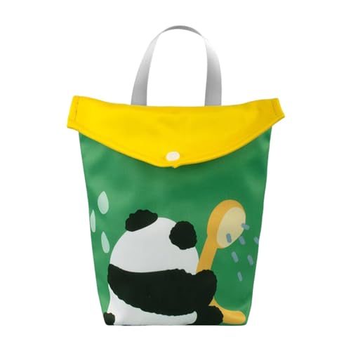 Amagogo Baby-Stoffwindeltasche, Wickeltasche, Reisetasche, waschbar, Aufbewahrungstasche, Nasstasche, wasserdicht für Reisen, Stoffwindel, Badeanzug, Pool, Panda 20x25cm von Amagogo