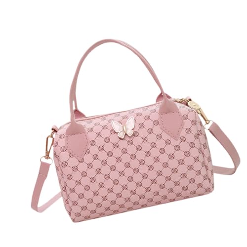 Amagogo Damen Umhängetasche, Handtasche, Geldbörse mit Griff, Reisetasche, Einkaufstasche für den Frühlings-Einkauf, ROSA von Amagogo