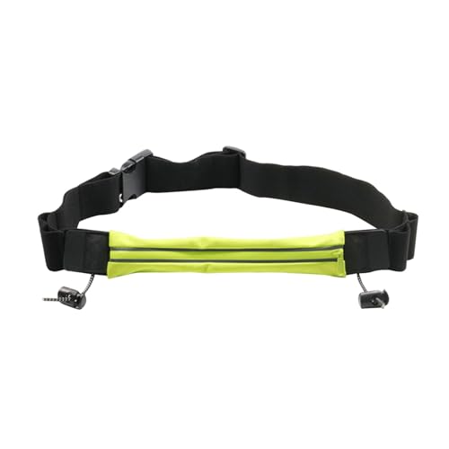 Amagogo Laufgürtel, Bauchtasche, Joggingtasche, Damen und Herren, Handyhalter, Hüfttasche, Läufergürtel für Radfahren, Reisen, Camping, Fitness, Leuchtendes Grün von Amagogo