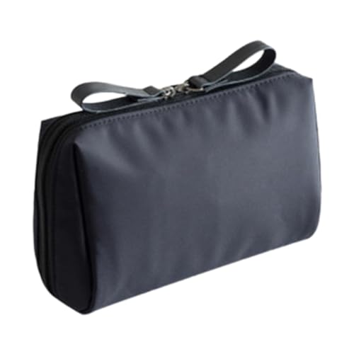 Amagogo Make-up-Tasche, Reise-Kosmetik-Aufbewahrungstasche, große Kapazität, tragbare Reißverschlusstasche, Kulturbeutel, Make-up-Organizer für Pinsel, Männer, Schwarz, groß von Amagogo