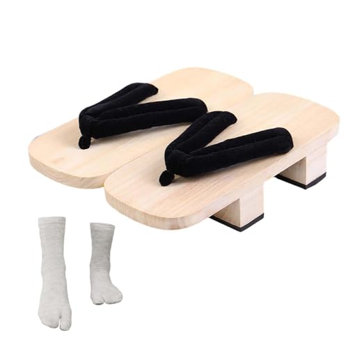 Amagogo Sandalen, rutschfest, tragbar, bequem, japanische Holzclogs für den Strand, tägliche Reisen, 40 von Amagogo