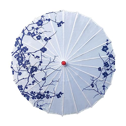 Amagogo Seidenstoff-Damenschirm, 82 cm orientalischer Ölpapier-Sonnenschirm, chinesischer Ölpapier-Regenschirm für Kostüme, Partygeschenke, Stil a von Amagogo