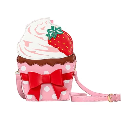 Amagogo Süße Umhängetasche in Kuchenform, Geldbörse, Handytasche mit Schleife, Dekor für Party, Sommer, Strand Amagogo Süße Umhängetasche in Kuchenform, Geldbörse, Handytasche mit Schleife, Dekor für Party, Sommer, Strand von Amagogo