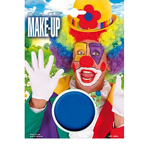 Amakando Clown Make Up Karneval Schminke blau 25g - Makeup Schlumpf - Blaue Theaterschminke - Farbe Schminkfarbe Halloween Faschingsschminke von Amakando