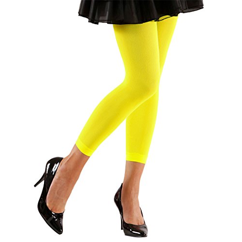 Amakando Damen Strumpfhosen - neon gelb - Stretchhose Leggings Damenleggings Legging Hose Aerobic Stretch Neonleggings 80er Jahre Leggins 70 DEN von Amakando