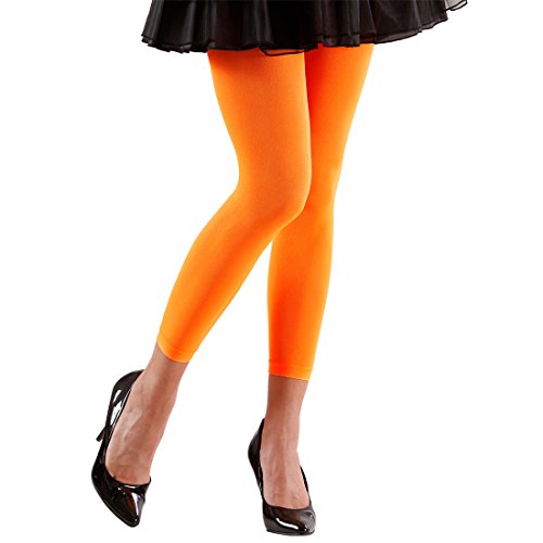 Amakando Damen Strumpfhosen - neon orange - Stretchhose Leggings Damenleggings Legging Hose Aerobic Stretch Neonleggings 80er Jahre Leggins 70 DEN von Amakando