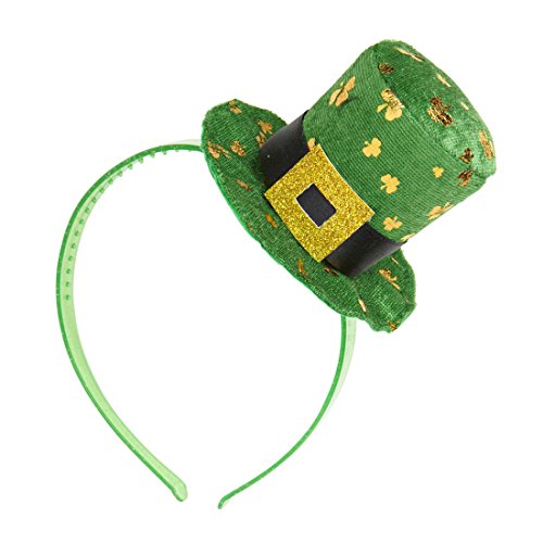 Amakando Mini Zylinder Kobold St. Patrick's Day Hut Minizylinder Irland Leprechaun Fascinator Irischer Hut Damenzylinder Minihut St Particks Day von Amakando