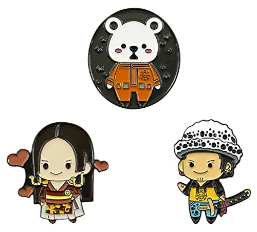 Amasukami 3 Anime characters Boa Hancock Abzeichen Bepo Abzeichen Trafalgar D Water Law Abzeichen set von Amasukami