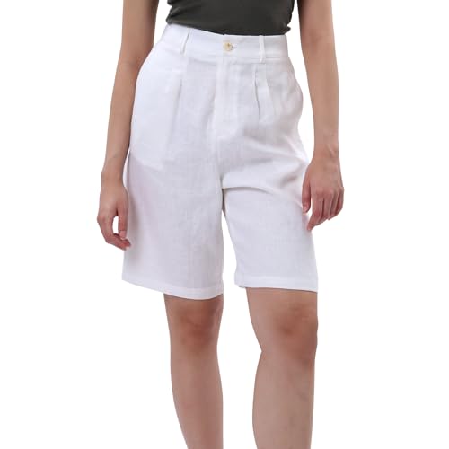 Amazhiyu Leinen Shorts Damen Sommer Elastische Mit Taschen Lässige Beach Shorts Weiß M Amazhiyu Leinen Shorts Damen Sommer Elastische Mit Taschen Lässige Beach Shorts Weiß M von Amazhiyu