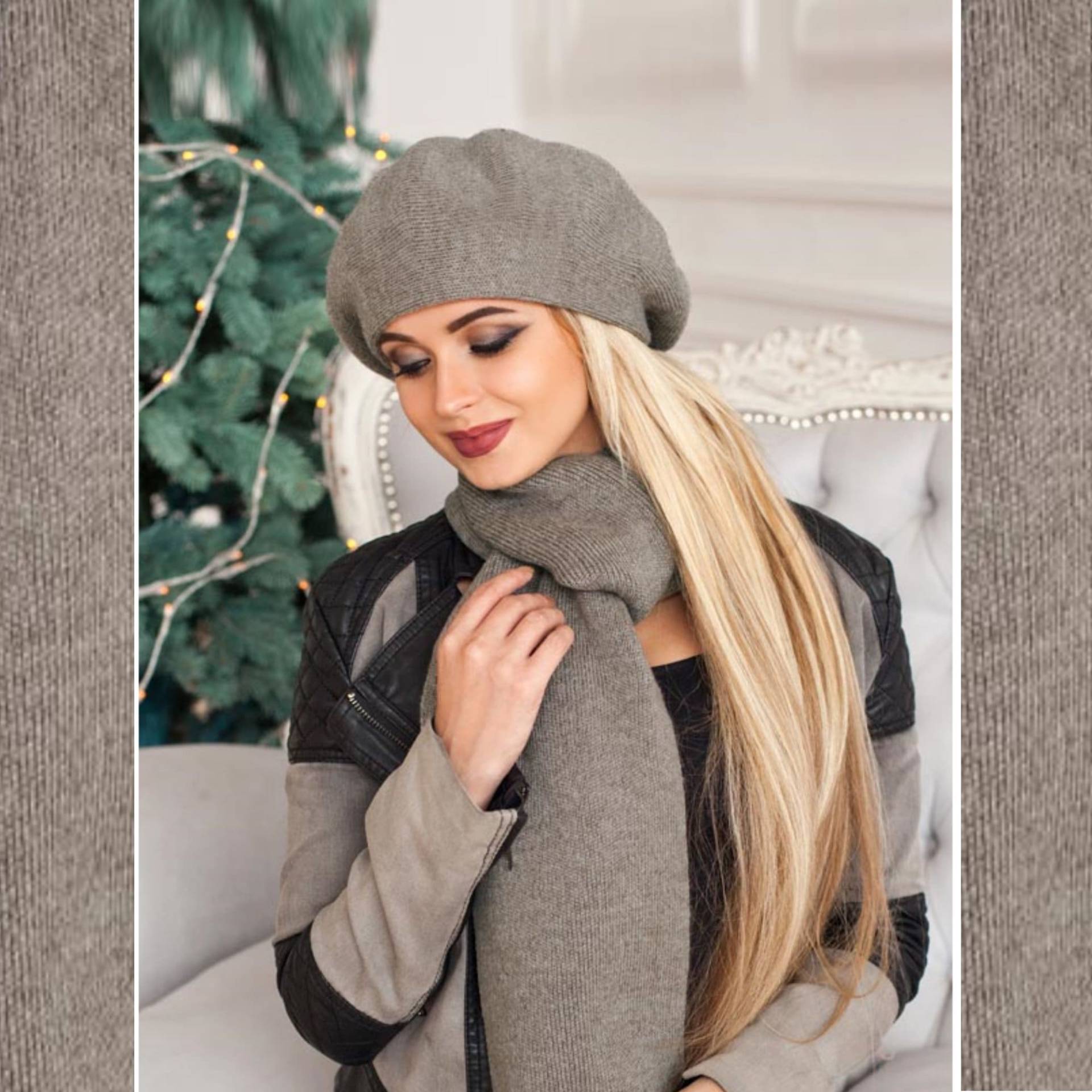 Mix Alpaka Und Merino Wolle Mütze Schal Set Strick-Set Für Frauen Wollmütze Winter Warme Weihnachtsgeschenke Sie von AmazingHeadwear