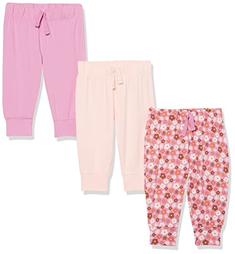 Amazon Essentials Unisex Baby Jogginghose aus Baumwoll-Stretchjersey (zuvor Amazon Aware), 3er-Pack, Rosa, 24 Monate von Amazon Essentials