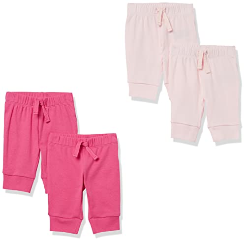 Amazon Essentials Baby Mädchen Baumwollhosen Zum Schlüpfen, 4er-Pack, Hellrosa/Rosé, 24 Monate von Amazon Essentials