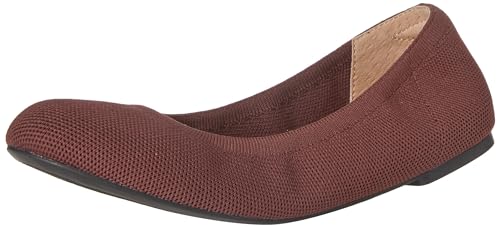 Amazon Essentials Damen Ballerinas aus Strick, Ochsenblutrot, 46 EU von Amazon Essentials