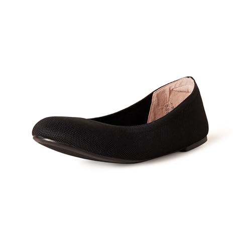 Amazon Essentials Damen Ballerinas aus Strick, Schwarz, 42.5 EU Weit von Amazon Essentials