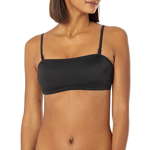 Amazon Essentials Damen Bandeau-Badeoberteil (in Übergröße erhältlich), Verwaschenes Schwarz, 5XL Große Größen von Amazon Essentials