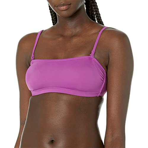 Amazon Essentials Damen Bandeau-Badeoberteil (in Übergröße erhältlich), Violett, XXL Große Größen von Amazon Essentials