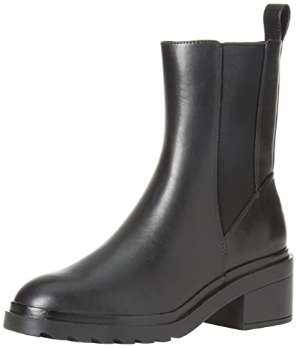 Amazon Essentials Damen Chelsea-Stiefel mit klobiger Sohle, Schwarz, 41 EU von Amazon Essentials