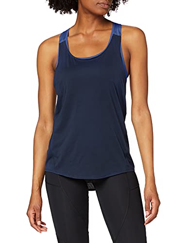 Amazon Essentials Damen Doppellagiges Sport-Top, Blau/Verwaschenes Blau, M von Amazon Essentials