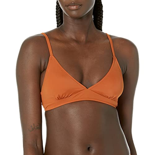 Amazon Essentials Damen Klassisches Bikini-Oberteil, Leichter Halt, Bademode, Terrakotta, 46 von Amazon Essentials